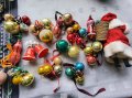 Винтидж стъклени коледни играчки + дядо Мраз , снимка 1