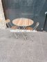 Градински комплект : Кръгла сгъваема маса с 2 сгъваеми стола