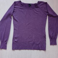 Лилава блузка H&M, L размер, снимка 3 - Блузи с дълъг ръкав и пуловери - 35743958