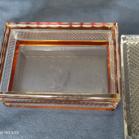 Кристална кутия от 20-те години на 20-ти век - Бохемия, снимка 4 - Антикварни и старинни предмети - 30549358