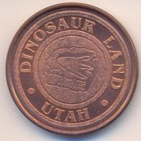 Щатски жетон Земя на динозаврите, снимка 2 - Нумизматика и бонистика - 34269425