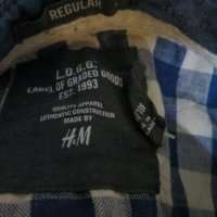 Мъжка риза с дълъг ръкав от лен H&M L.O.G.G, снимка 4 - Ризи - 41292426