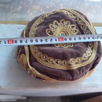 Стара шапка Тюбетейка ръчно изработена 19 век, снимка 7 - Антикварни и старинни предмети - 42001833
