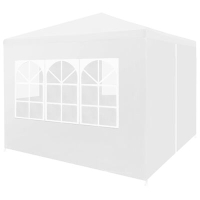 vidaXL Парти шатра, 3х3 м, бяла(SKU:45096, снимка 1 - Градински мебели, декорация  - 44935240