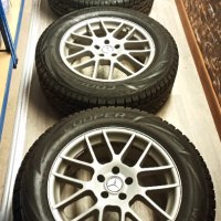 Комплект гуми + джанти 18" Mercedes, снимка 5 - Гуми и джанти - 41282475