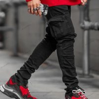 Нов стил мъжки тесни дънки със странични джобове, 2цвята - 023, снимка 8 - Дънки - 39286924