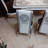Продавам разтегателна трапезна маса VERSACE с 6 стола, снимка 5 - Маси - 39485005