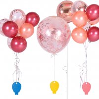 Нови 12 броя Пластмасови тежести за балони с хелий Цветни висулки , снимка 1 - Други - 34569888