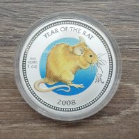 Сребро 1 OZ 2008 Мишка , снимка 1 - Нумизматика и бонистика - 42260351