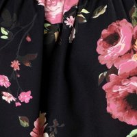 Дамска блуза в черно с ефектни презрамки с бродирани цветя, снимка 10 - Блузи с дълъг ръкав и пуловери - 42156075