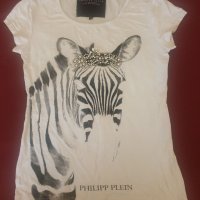  Philipp plein блузка с блестящи камъни- М, снимка 8 - Тениски - 33783849