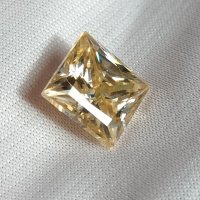 Голям 5+ карата диамант мойсанит Diamond Moissanite Топ Фенси Златен кръст оттенък Принцеса , снимка 12 - Други - 35732331