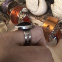 Авторски сребърен пръстен с естествен аметист , снимка 5 - Пръстени - 41808418