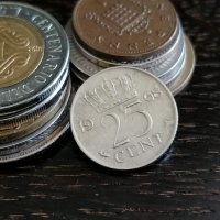 Монета - Холандия - 25 цента | 1968г., снимка 1 - Нумизматика и бонистика - 34259481
