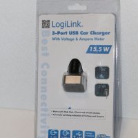 USB порт 3 входа с дисплей, за автомобил, немско, внос от Германия, снимка 3 - Аксесоари и консумативи - 41689792