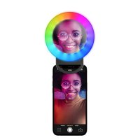 НОВИ! Селфи ринг Cellularline Pocket с огледало цветна RGB LED , снимка 4 - Селфи стикове, аксесоари - 41249532