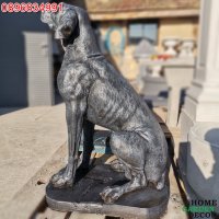 Градинска статуя куче Немски дог от бетон в реален размер – черен цвят, снимка 3 - Градински мебели, декорация  - 39085373