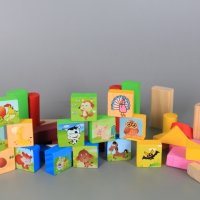 Дървени блокчета за всякаква игра - 40бр, снимка 4 - Конструктори - 41994597