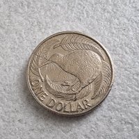 Монета. Нова Зеландия. 1 долар. 1990 г. Киви., снимка 2 - Нумизматика и бонистика - 41588216