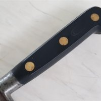 Уникален стар интересен и качествен кован нож с бронзови нитове, снимка 14 - Антикварни и старинни предмети - 42043471
