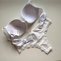 Ново бельо : нов бял сутиен 80B & памучни бразилиани H&M , снимка 4 - Бельо - 42156958