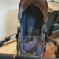 Комбинирана бебешка количка 3 в 1 Carra Tesoro Деним, снимка 7 - Детски колички - 44793271