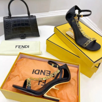 Дамски елегантни сандали FENDI (35-40) - реплика, снимка 3 - Дамски обувки на ток - 36136078