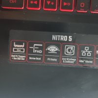 acer nitro 5 17,3" 120hz / i7 9750h / rtx2060, снимка 2 - Лаптопи за игри - 41643045