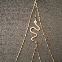 Верижка/бижу/аксесоар за бедро със змия в златист цвят р-р XS, S, M, снимка 7 - Други - 41016448