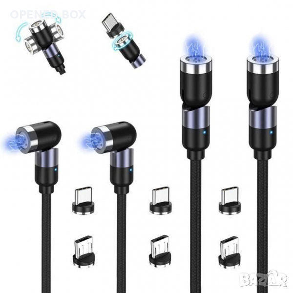 ПРОМОЦИЯ! Комплект 4 бр. магнитни кабела TOPK Gen3, 3A бързо зареждане, снимка 1