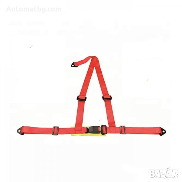 Предпазен колан Automat, 3 точков, Червен, снимка 1