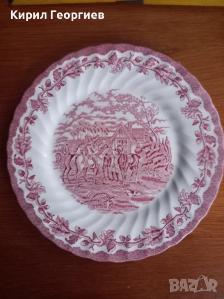 Красива ръчно рисувана порцеланова  чиния чиния , снимка 1