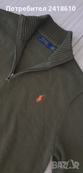 POLO Ralph Lauren Cotton Half Zip Mens Size L НОВО! ОРИГИНАЛ! Мъжки памучен Пуловер с цип!, снимка 1