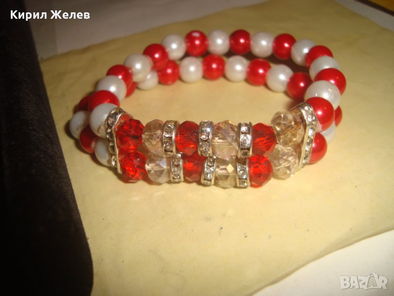 КРАСИВА ГРИВНА ПЕРЛИ КРИСТАЛИ 24793, снимка 1