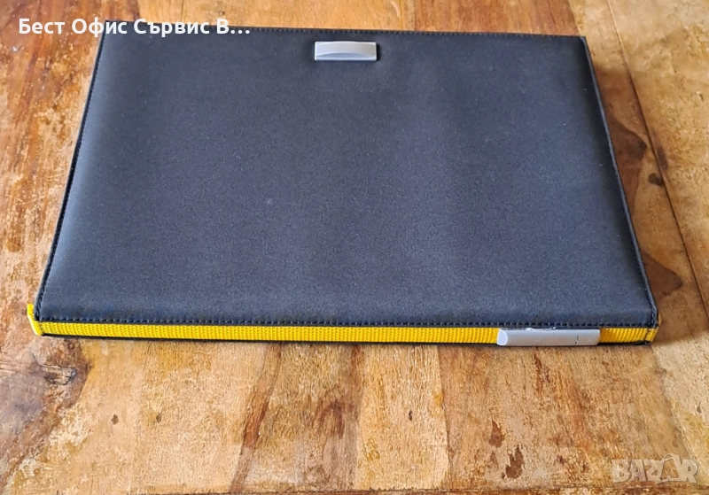 папка луксозна за документи черен с жълто без/с цип Марксман Marksman Размер А4 , снимка 1