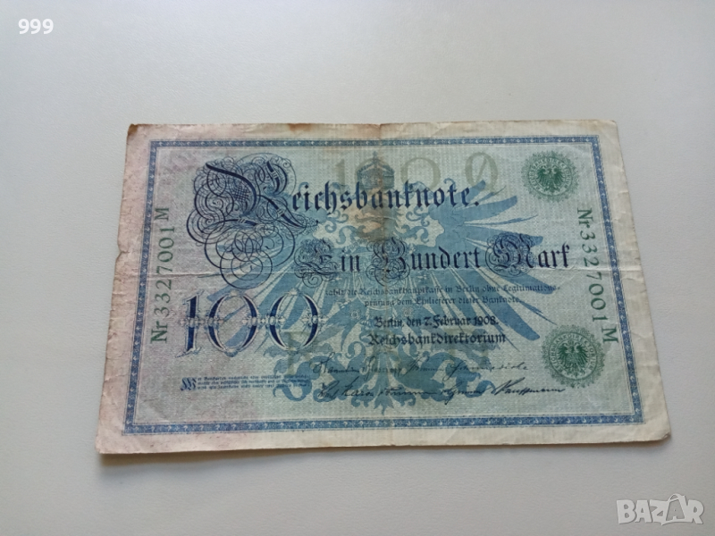 100 марки 1908 Германия, снимка 1