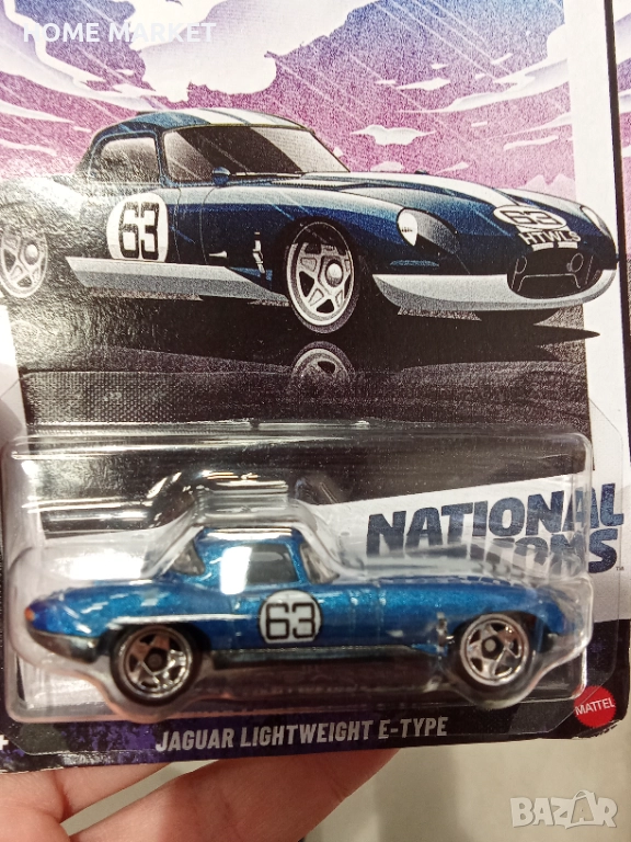 Количка Hot Wheels, Jaguar Lightweight E-Type, синя, 1:64  , снимка 1