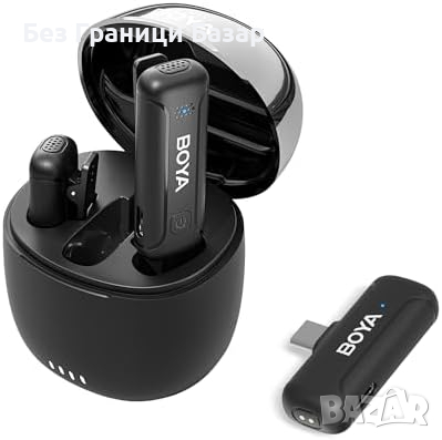Нов Безжичен Лавалиер Микрофон Boya USB-C за iPhone 15 и Android, снимка 1