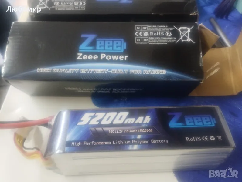 Zeee 6S Lipo батерия 5200mAh 22.2V 50C с щепсел XT90 Съвместима за RC самолет RC Quadcopter, снимка 1