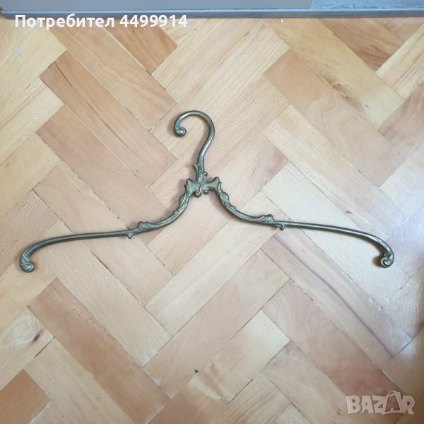 Стара закачалка от масивен месинг, снимка 1