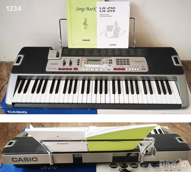 синтезатор клавир CASIO LK-210 пиано 5 октави  с USB порт и слот за SMART MEDIA карта - НОВ, снимка 1