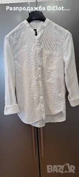 H&M мъжка бяла риза S размер , снимка 1