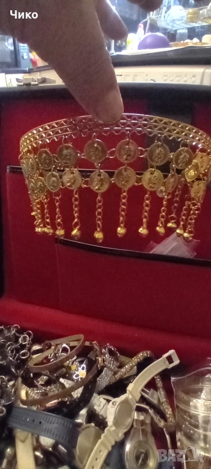 женски шопски позлатен челник , снимка 1