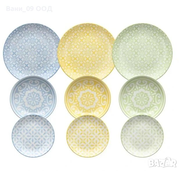 Цветен сервиз за хранене , снимка 1