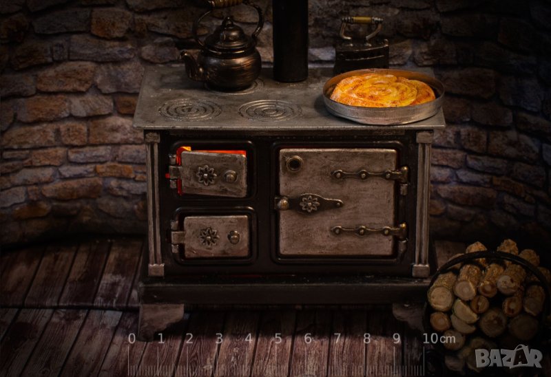 Миниатюра готварска печка метална, снимка 1