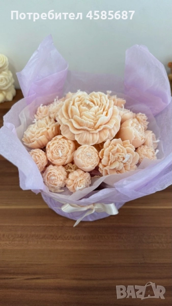 Продава цветя от соев восък натурален, снимка 1