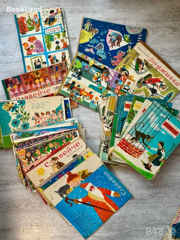 Уникална колекция от 101 броя детски ретро списания „Дружинка” и „Славейче”, снимка 1