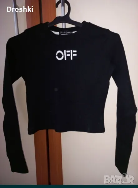 Черна блуза къса, снимка 1