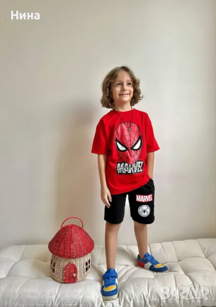 Комплект в червено Spiderman , снимка 1