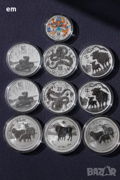 Лунар, Lunar, инвестиционно сребро, 1 oz. , снимка 1